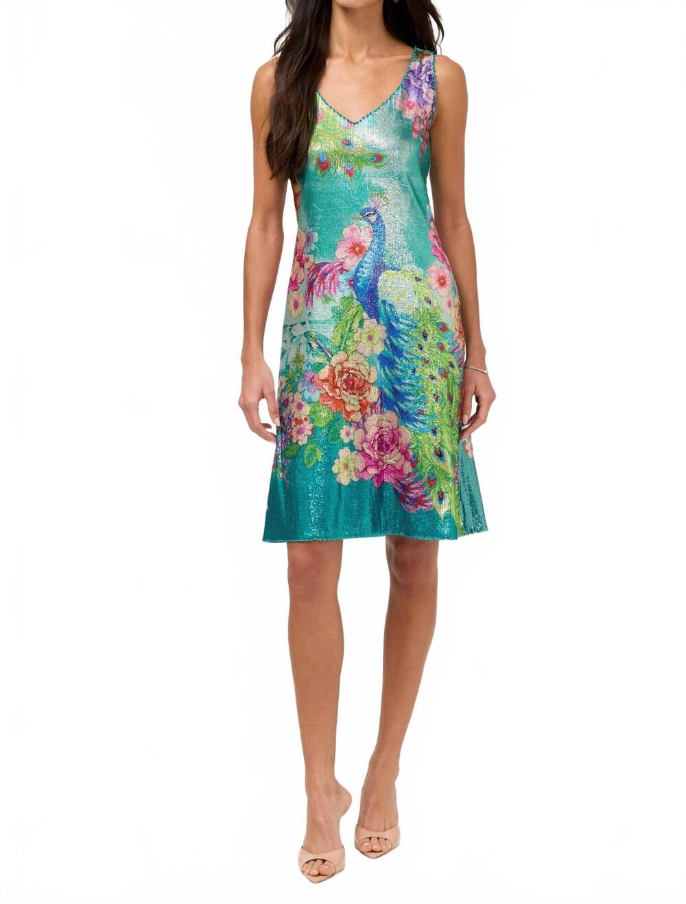 NEW JOHNNY WAS monika sequin lined dress in luhna